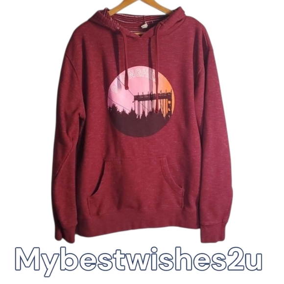 Springhill Outfitters shirt men's size xl (guessing) red hoodie rubberized Decor - Picture 1 of 10